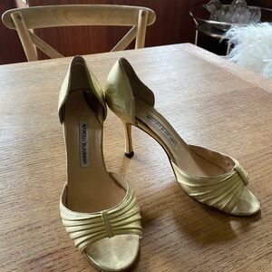 Manolo Blahnik Gold Women's Heels